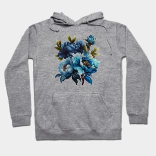 Blue Peonies Hoodie